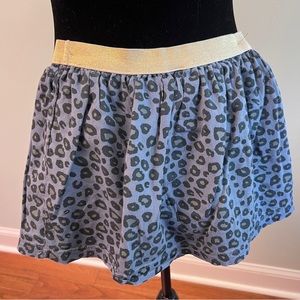 Leopard Print Carter’s Size 5/6 Skirt Blue/Black Gold